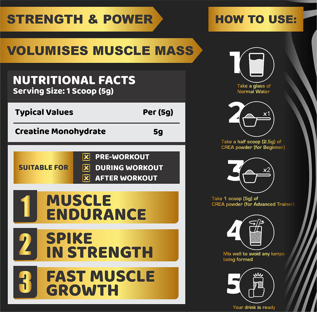CREATINE MONOHYDRATE POWDER 5000MG 300G UNFLAVOURED MUSCLE GROWTH STRENGTH GAINS