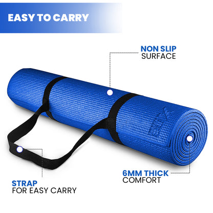 XN8 Yoga Mats Exercise Mat Gym Fitness Nonslip Pilates Aerobic Workout Bag Strap