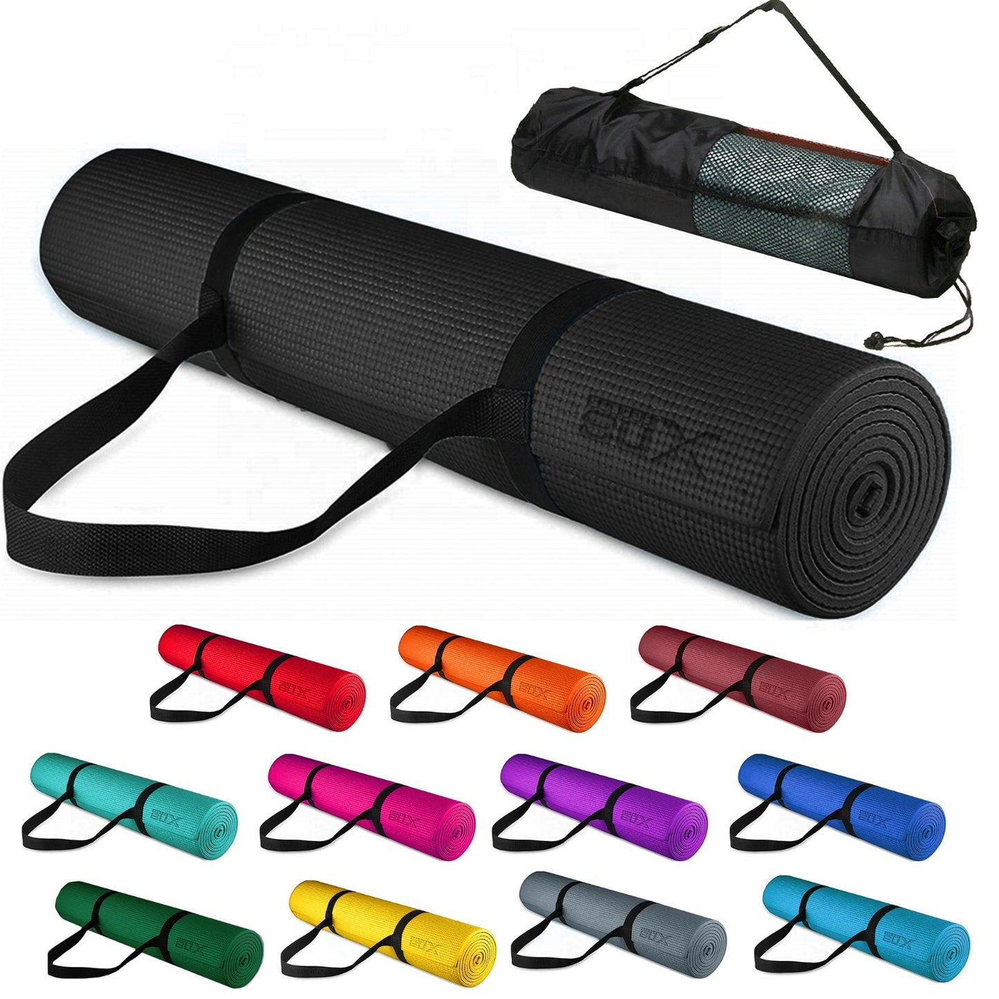 XN8 Yoga Mats Exercise Mat Gym Fitness Nonslip Pilates Aerobic Workout Bag Strap
