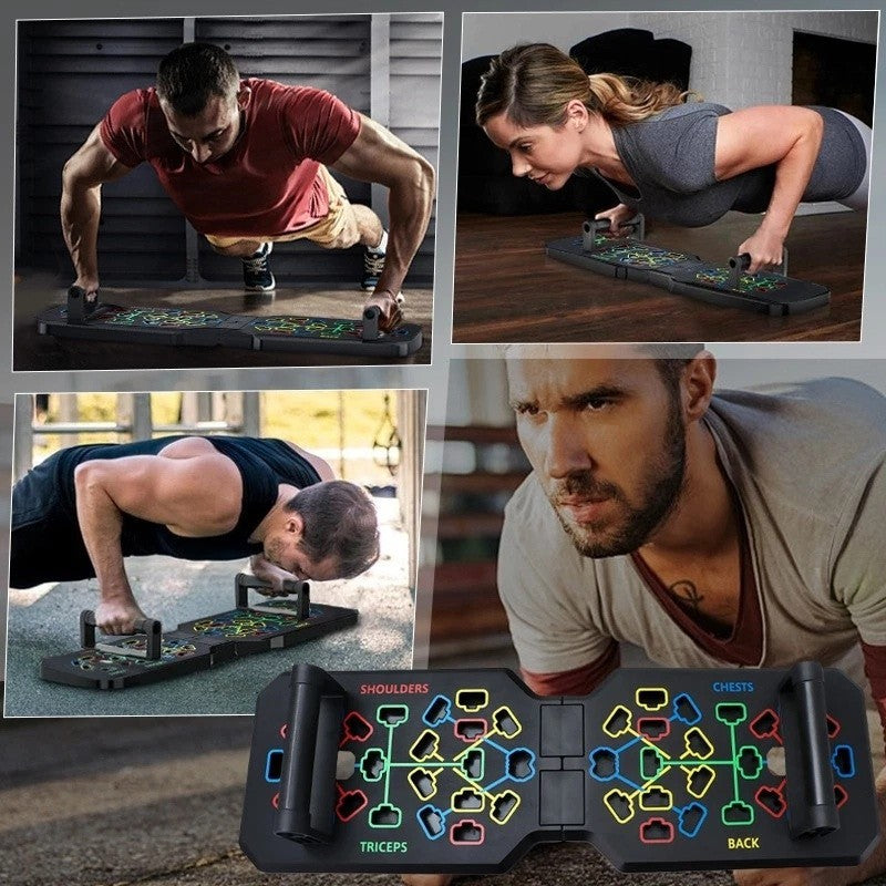 12In1 Push up Rack Board Fitness Workout Train Gym Muscle Exercise Pushup Stand