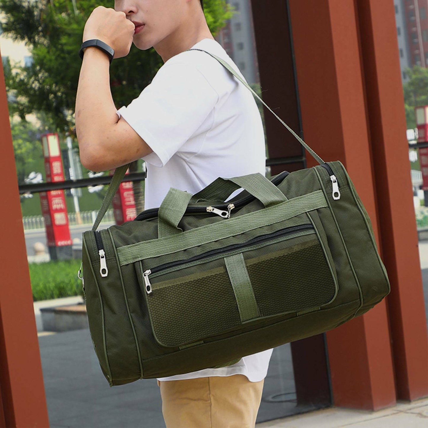 Mens Large Holdall Duffle Travel Bag Luggage Weekend GYM Sports Duffle New