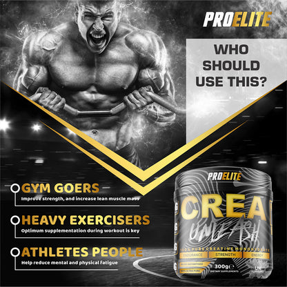 CREATINE MONOHYDRATE POWDER 5000MG 300G UNFLAVOURED MUSCLE GROWTH STRENGTH GAINS