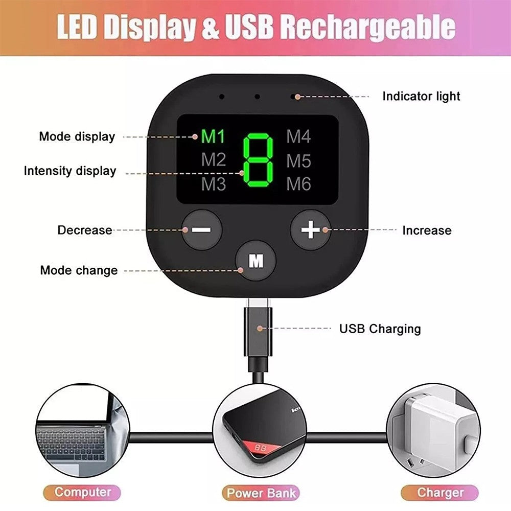 Rechargeable EMS Abdominal Muscle Stimulator ABS Trainer Toner Fitness Belt