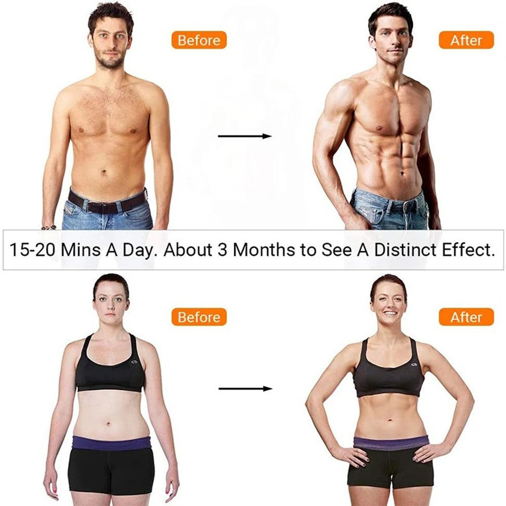 Rechargeable EMS Abdominal Muscle Stimulator ABS Trainer Toner Fitness Belt