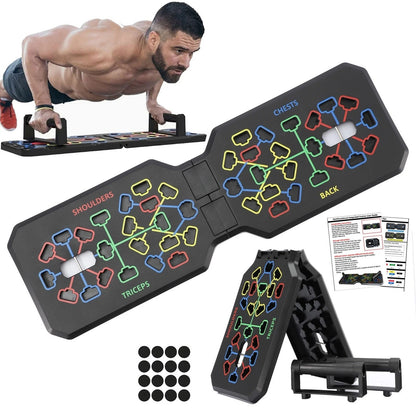 12In1 Push up Rack Board Fitness Workout Train Gym Muscle Exercise Pushup Stand