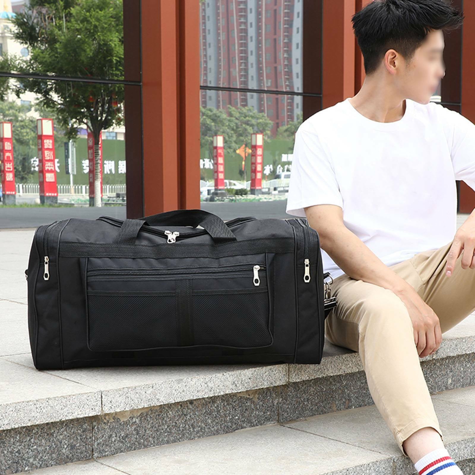 Mens Large Holdall Duffle Travel Bag Luggage Weekend GYM Sports Duffle New